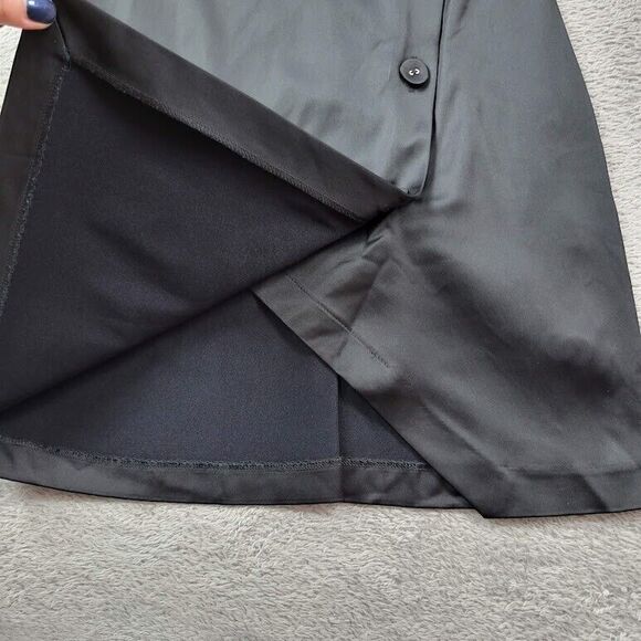 Lulus Dress Womens‎ Small Black Satin Sheath Bodycon Evening Cold Shoulder - Picture 13 of 16